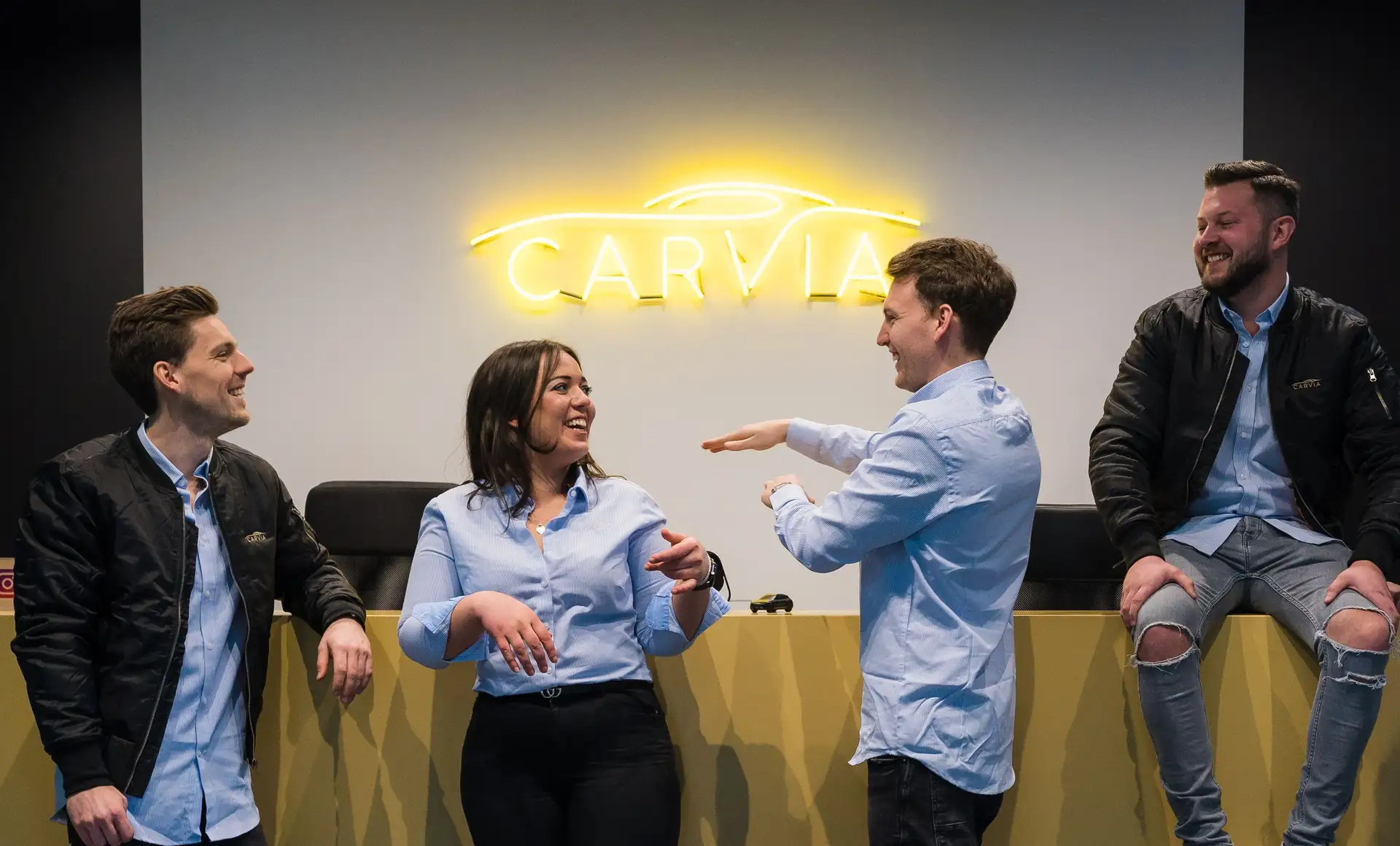 CarVia employees at our hub in Munich.